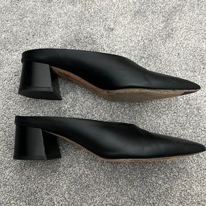 Vince Ralston black leather mules, size 9